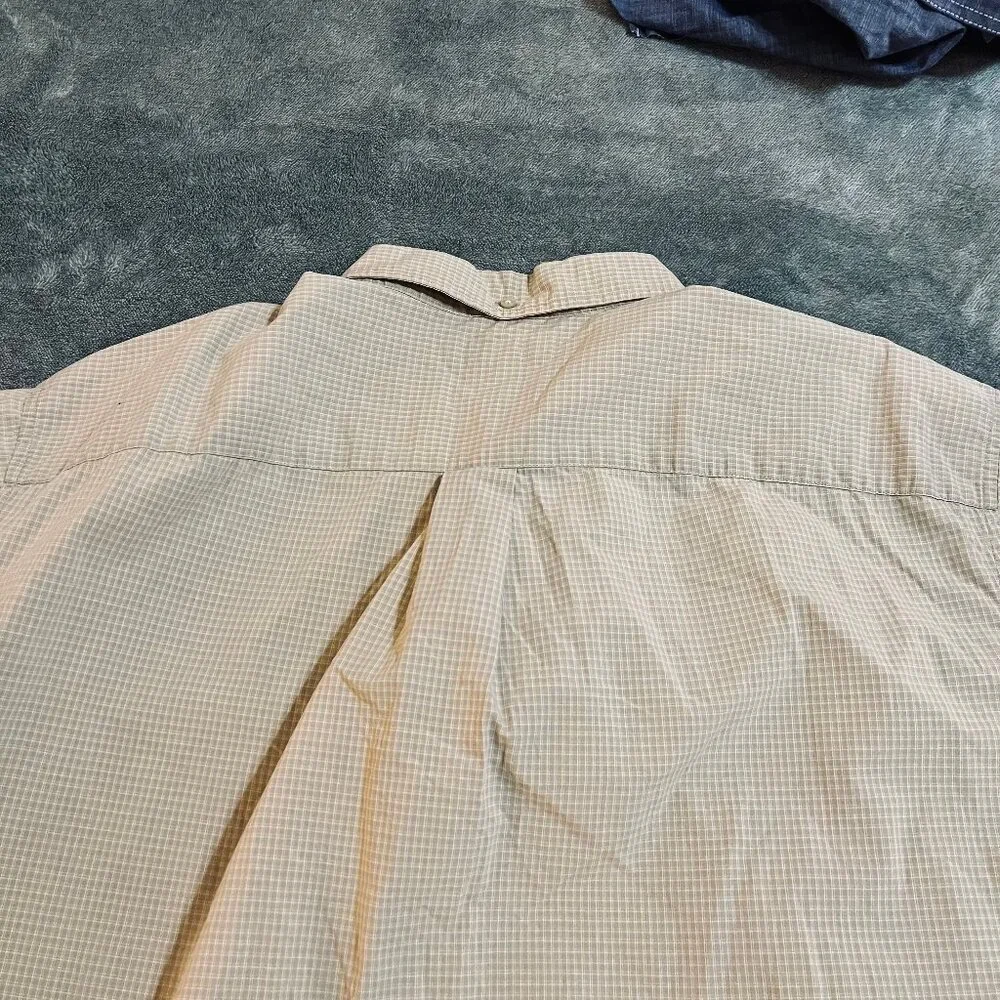 J. Crew mens short sleeve button down shirt plaid 100% cotton XXL 2XL